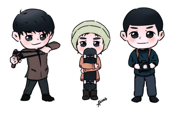 Jiang Cheng, Gu Miao y Gu Fei (Saye)