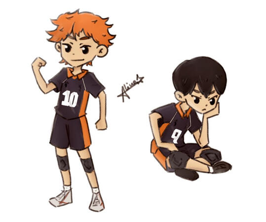 Hinata and Kageyama (Haikyuu)